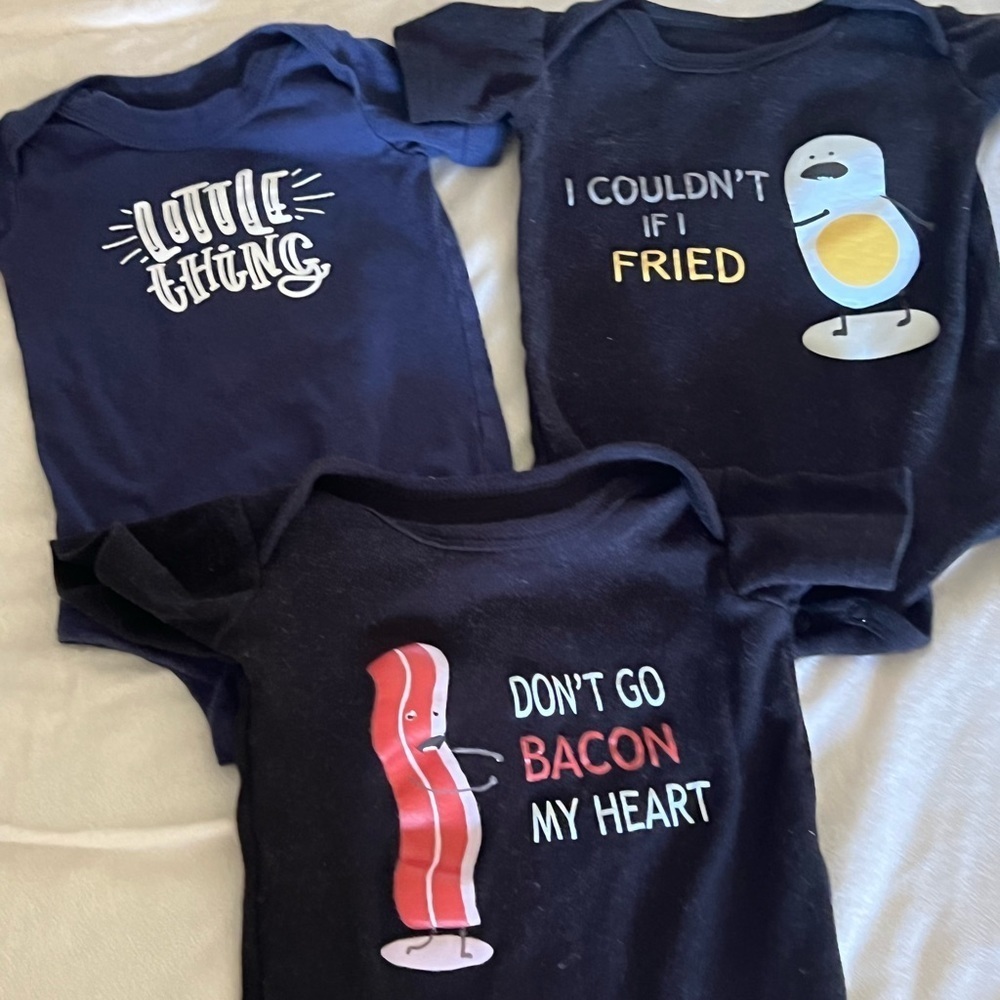 6-12 month Don’t go Bacon my Heart Onesie